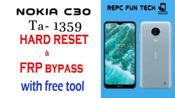 nokia c30 hard reset frp bypass withou box