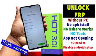 Infinix FRP Unlock without PC